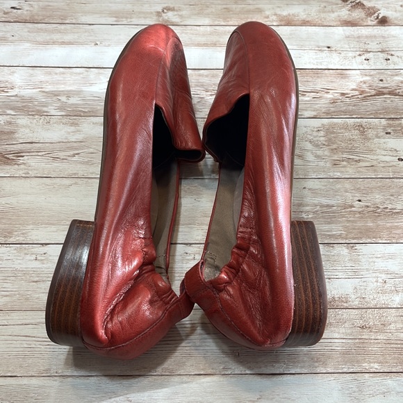 abeo Biosystem Jean II Red leather Flats Size 8N - Picture 6 of 11